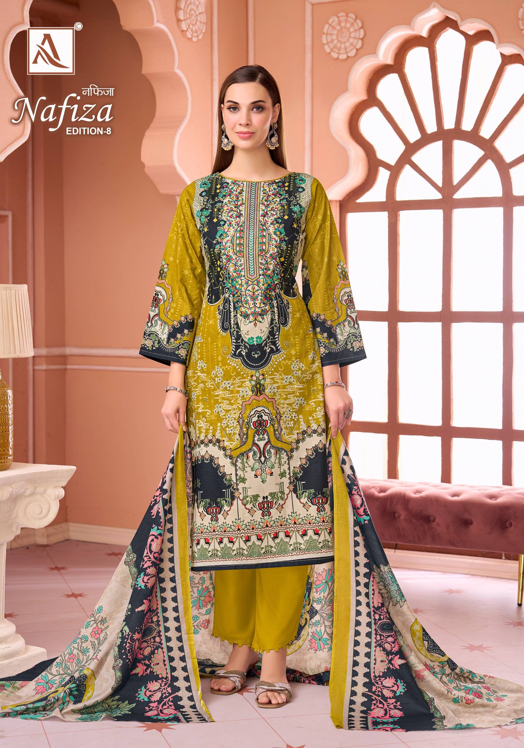 NAFIZA VOL 08 By Alok Suit 01 To 06 Series Beautiful Festive Suits Stylish Fancy Colorful Ethnic Wear Pure Cambric Cotton Print Dresses At Wholesale Price
